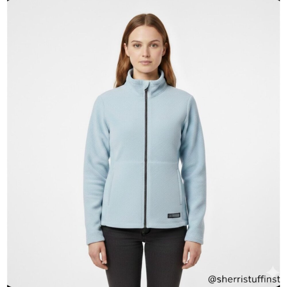 Vintage REI Womens Blue Fleece Full Zip Jacket Outdoor Size M Medium